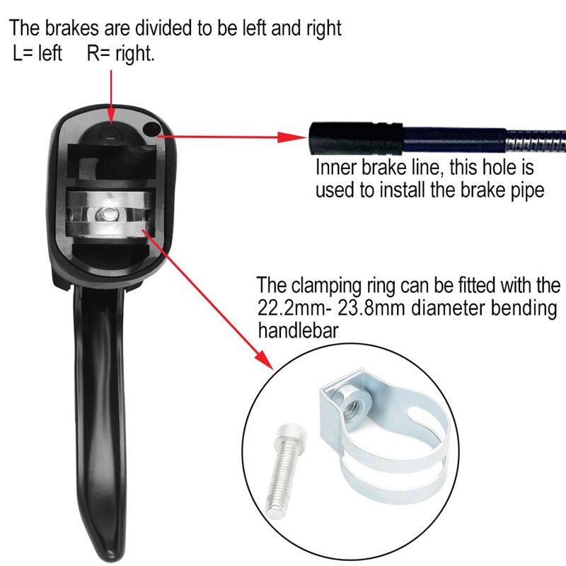 TOPCABIN 1 Pair Bike Brake Lever Aluminum Alloy Bicycle Brake Lever for Road Bike Bicycle Metal Rubber Parts - Image 3